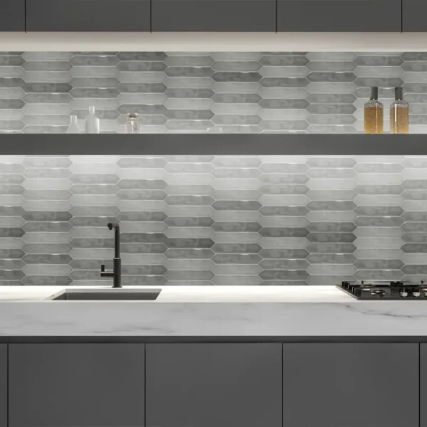 Azulejos para pared de cocina detras del grifo