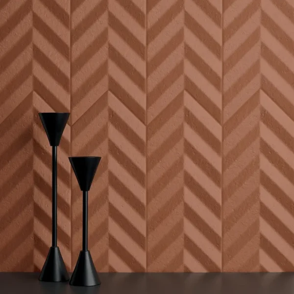 Superficie decorada con un vibrante azulejo naranja