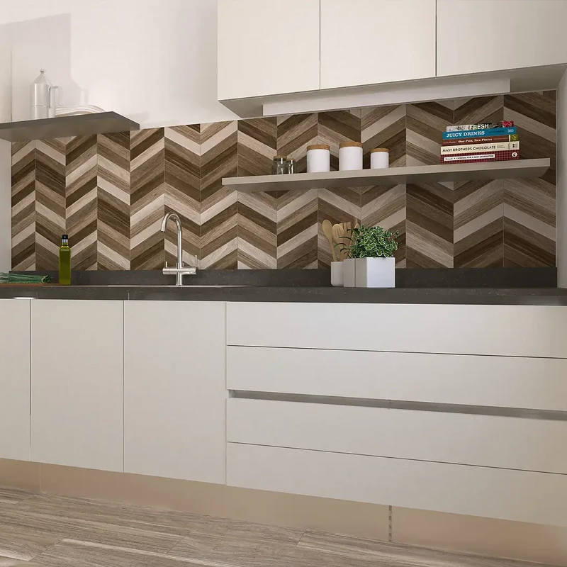 Azulejos para cocina modernos combinados en una estructura visual 