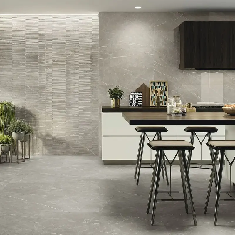 Espectacular área con azulejos para el suelo de la cocina