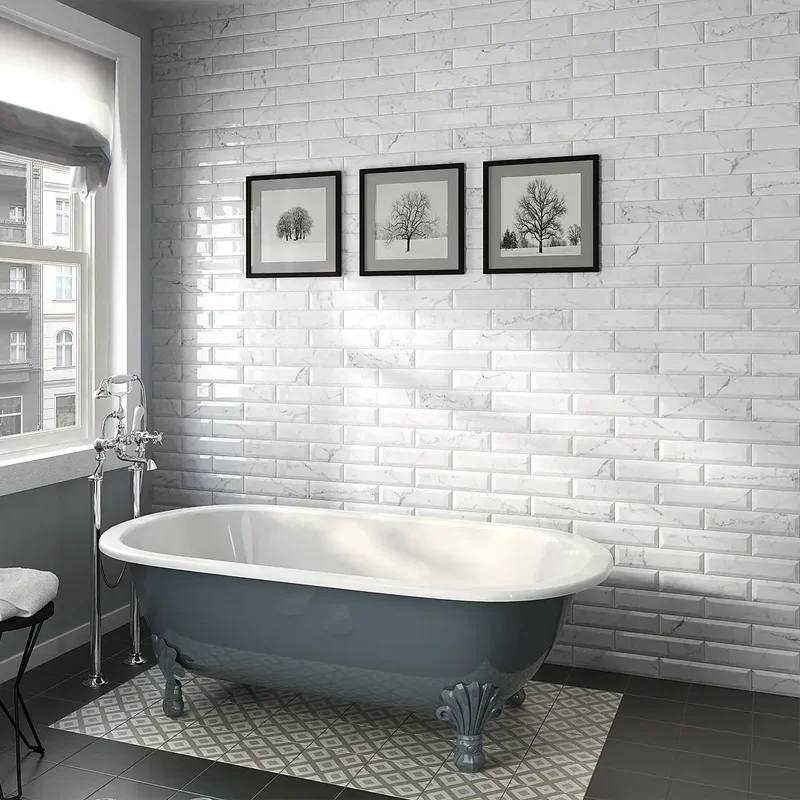 Azulejos de cocina baratos detras de una bañera