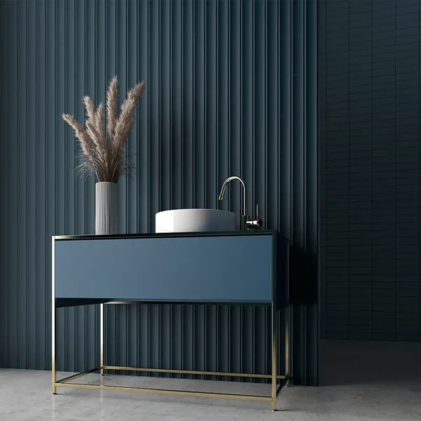 Ambiente moderno con azulejos azules
