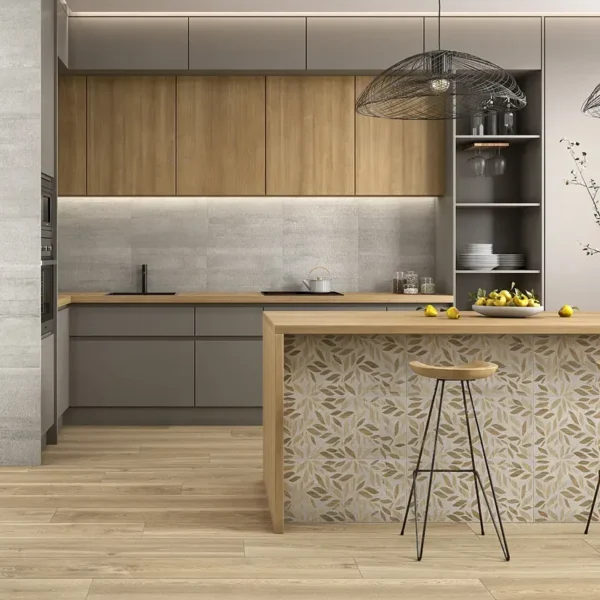 Espacio moderno con azulejos para cocina