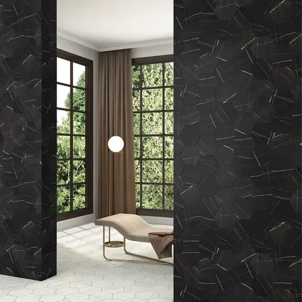 Diseño actual creado a partir de revestimientos de porcelánico para pared interior bien instalados