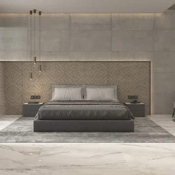Azulejos que crean una habitación bien equilibrada