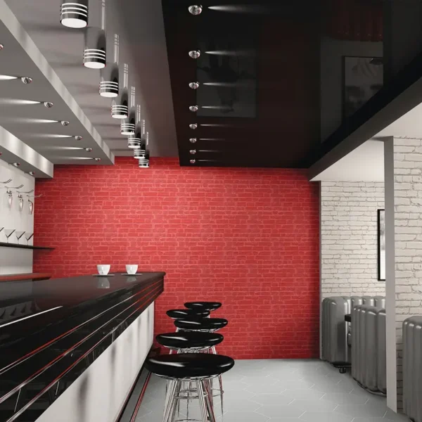 Ambiente vivo logrados mediante el azulejo de color rojo