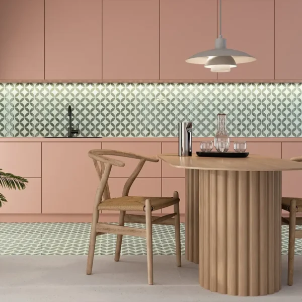 Bonitos azulejos para cocina creando un ambiente moderno