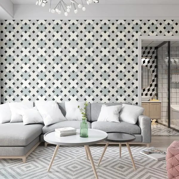 Diseño cuidado con azulejos decorativos para pared
