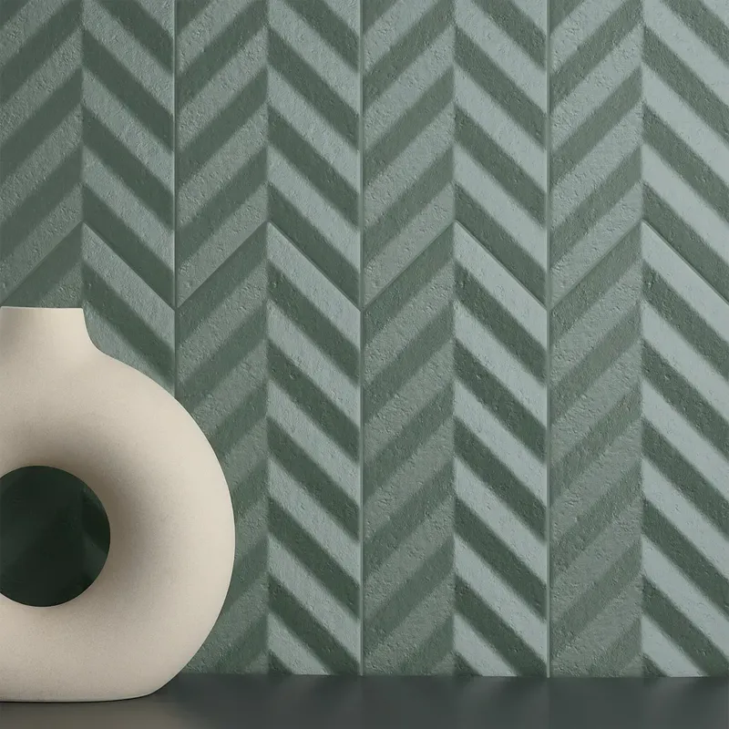 Composición elegante y contemporánea basada en azulejo chevron