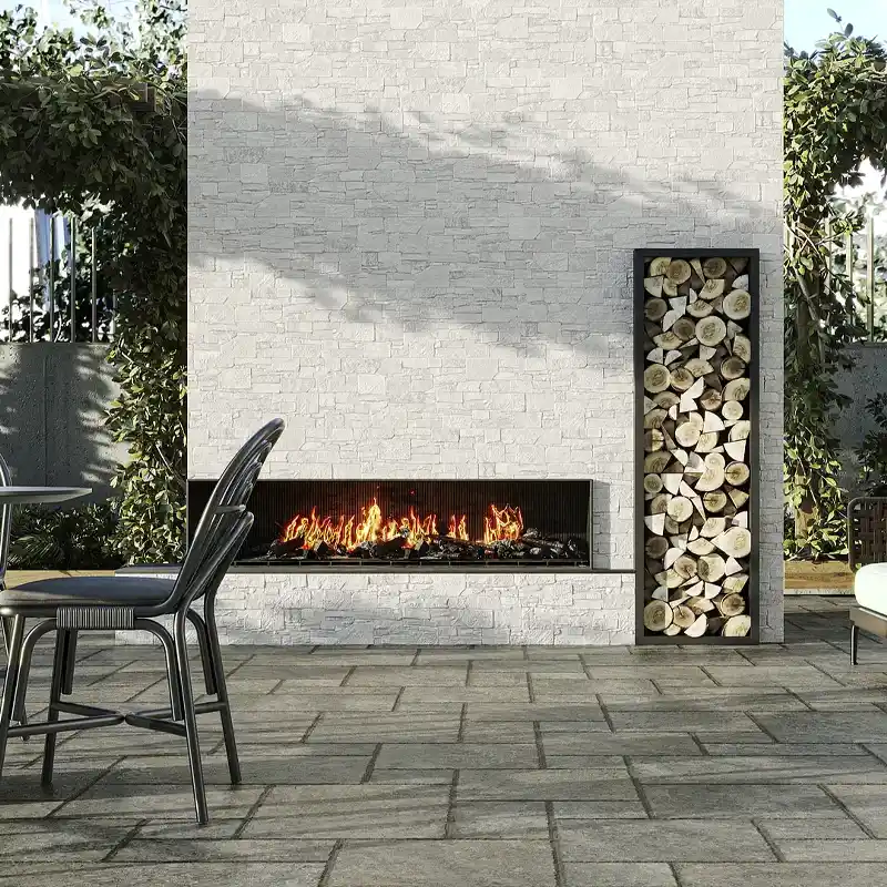 Composición atemporal enriquecida con azulejos rústicos para chimeneas